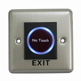 门禁出门开关不锈钢带灯红外感应常开常闭非接触式感应按钮自复位